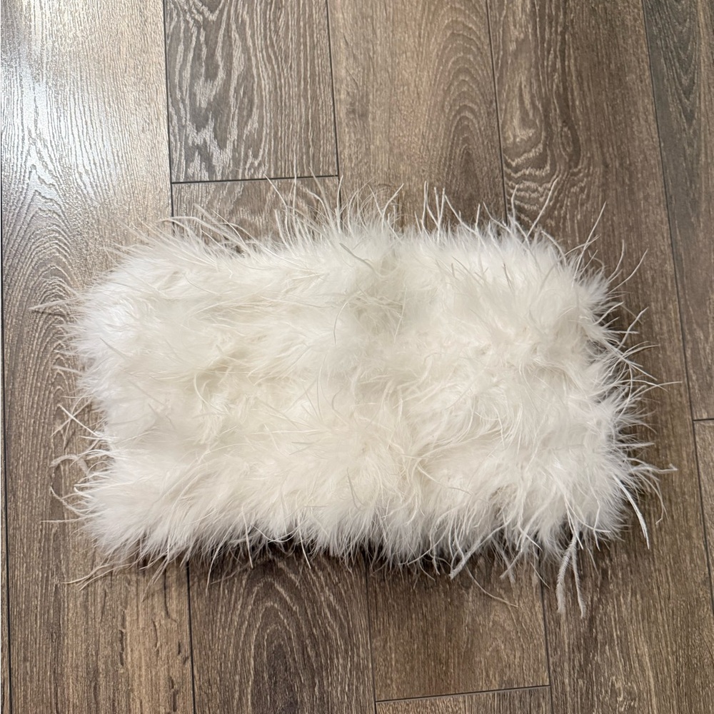 White Faux Fur tube top